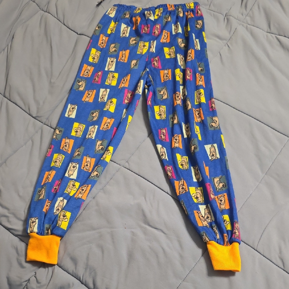 Scooby Doo Playful Blue and Orange Kids Pajama Bottoms